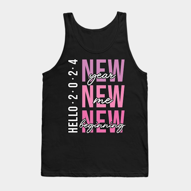 Hello 2024 Tank Top by MZeeDesigns